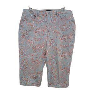 Women's Bandolino Lisbeth Skimmer 5 Pocket 20W Capris White Blue Pink Orange